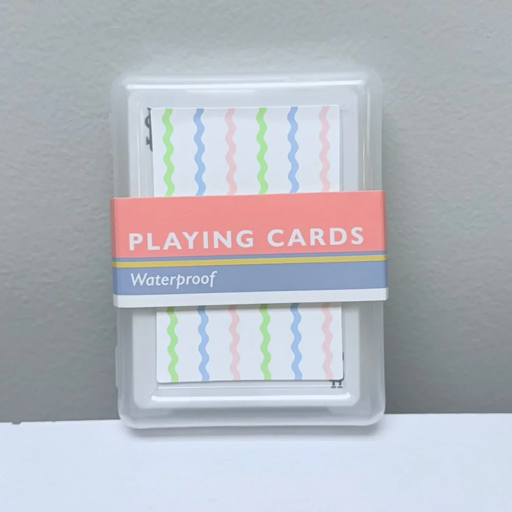 New! Target Bullseye Playground Striped Waterproof Playing Cards in Case